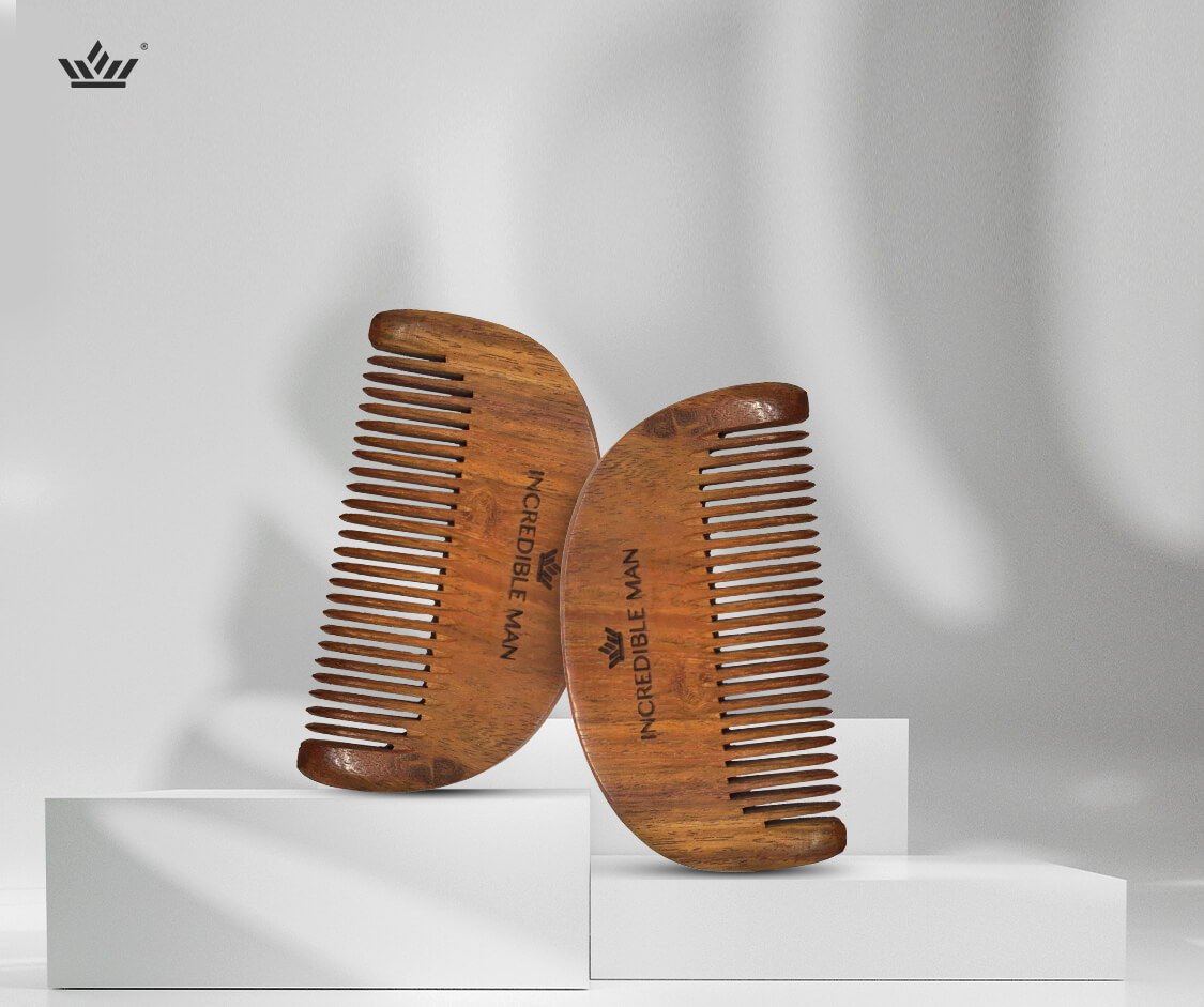 Buy Incredible Man Sheesham Wooden Beard & Hair Comb To Reduce Hair Fall