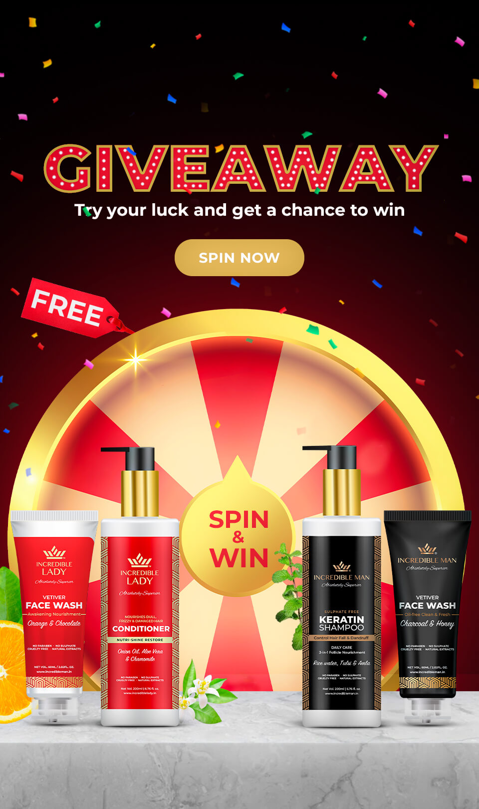 Spin and Win Mobile Banner